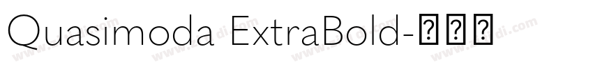 Quasimoda ExtraBold字体转换